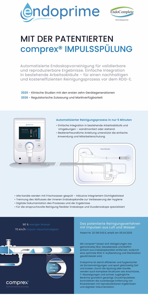 Comprex Endoprime - Automatische Endoskopvorreinigung