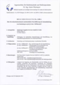 Unbedenklichkeitsbescheinigung nach §4 Abs. 1 MPBetreibV